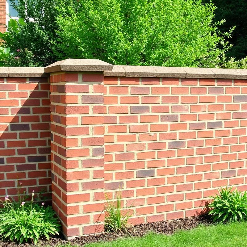 Brick garden wall built by G & M Paving and Brickwork